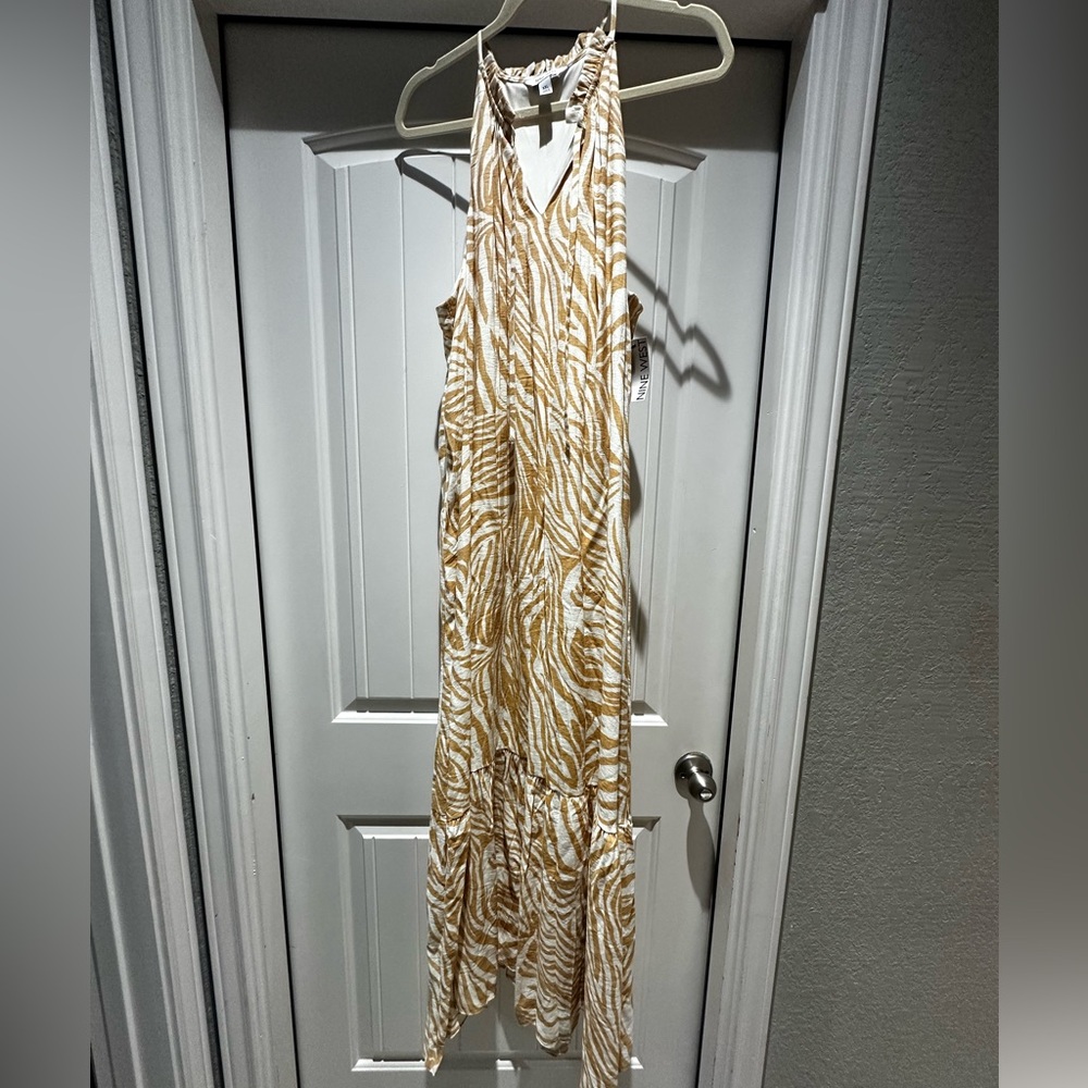 Nine West Brown and White Zebra Print Dress